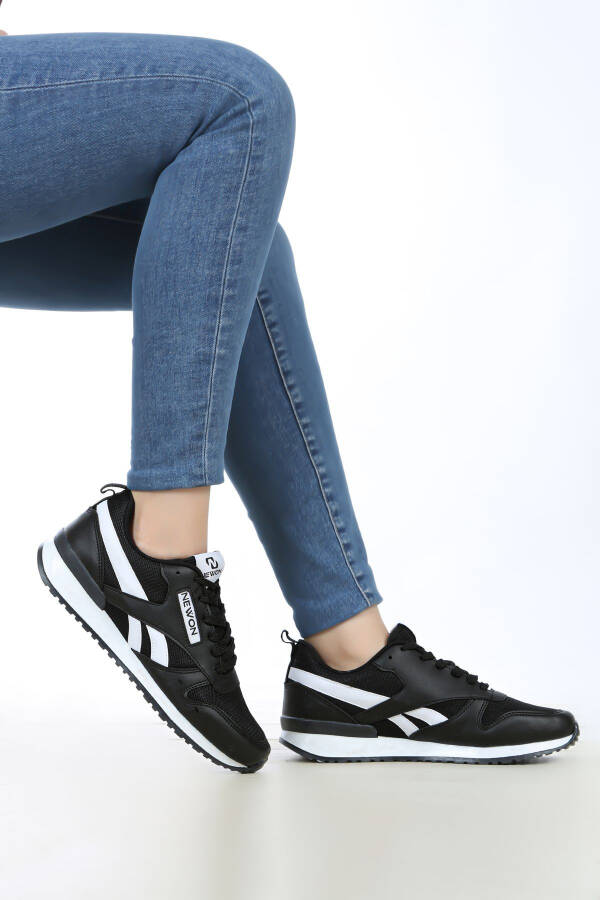 Unisex Bağcıklı Günlük Rahat Taban Şık Tasarım Yürüyüş Casual Sneaker Spor Ayakkabı - 5