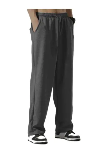Unisex Baggy Fit Straight Leg Sweatpants 4 Pack-Black - 3
