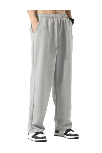 Unisex Baggy Fit Straight Leg Sweatpants 4 Pack-Black - 5