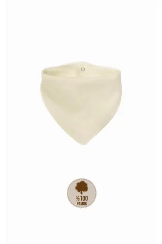 Unisex Bebek %100 Pamuk Kumaş Beyaz Renk Fular Mama Önlüğü - Salya Önlüğü 5 Adet - LUMOS TRADE (1)