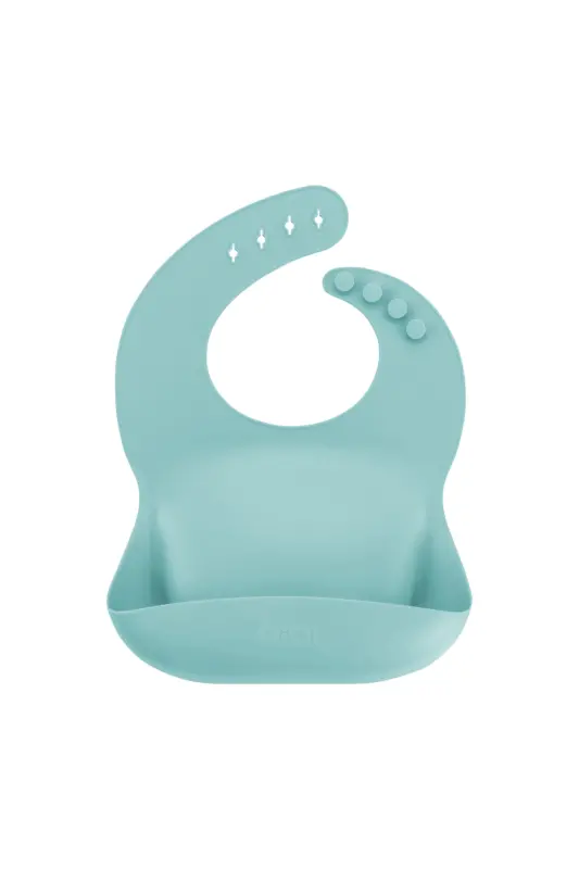 Unisex Bebek Basic Silikon Önlük Aqua Green - 1