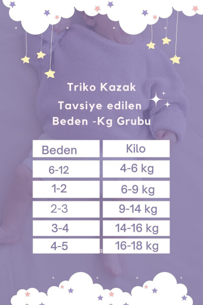 Unisex Bebek-çocuk Bisiklet Yaka Triko Kazak 6 Ay-5 Yaş - 5