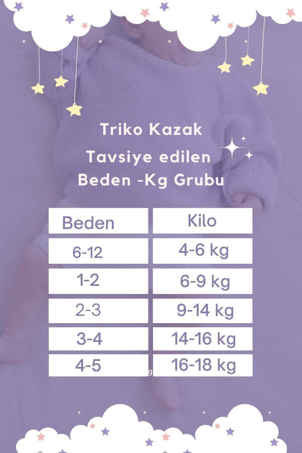 Unisex Bebek-çocuk Bisiklet Yaka Triko Kazak 6 Ay-5 Yaş - 5