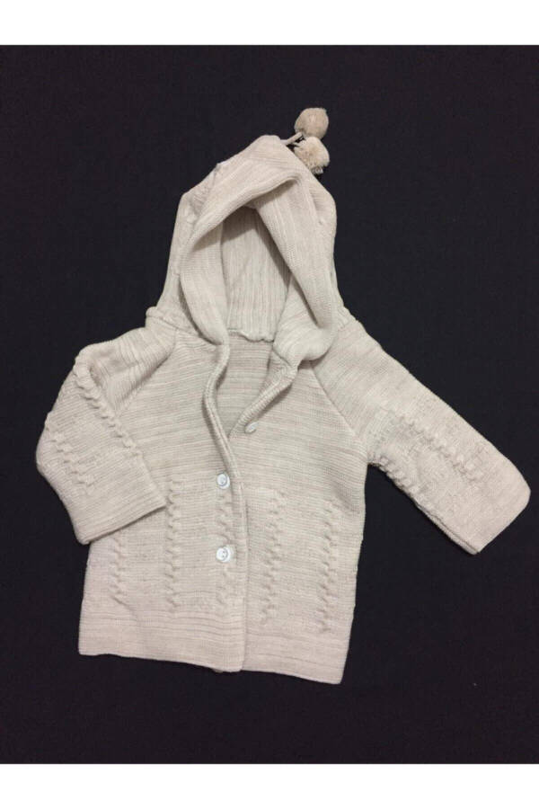 Unisex Bebek Ekru Hırka Mont Bebek Üst Giyim Hırka Mont - 1