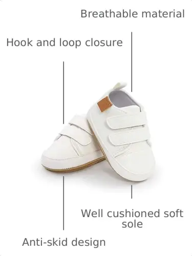 Unisex Baby Boys Girls High-Top Ankle Sneakers Soft Rubber Sole Infant Crib Shoes Toddler First Walkers 
