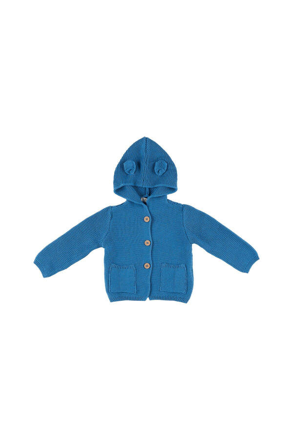 Unisex Bebek Indigo Triko Hırka - 17