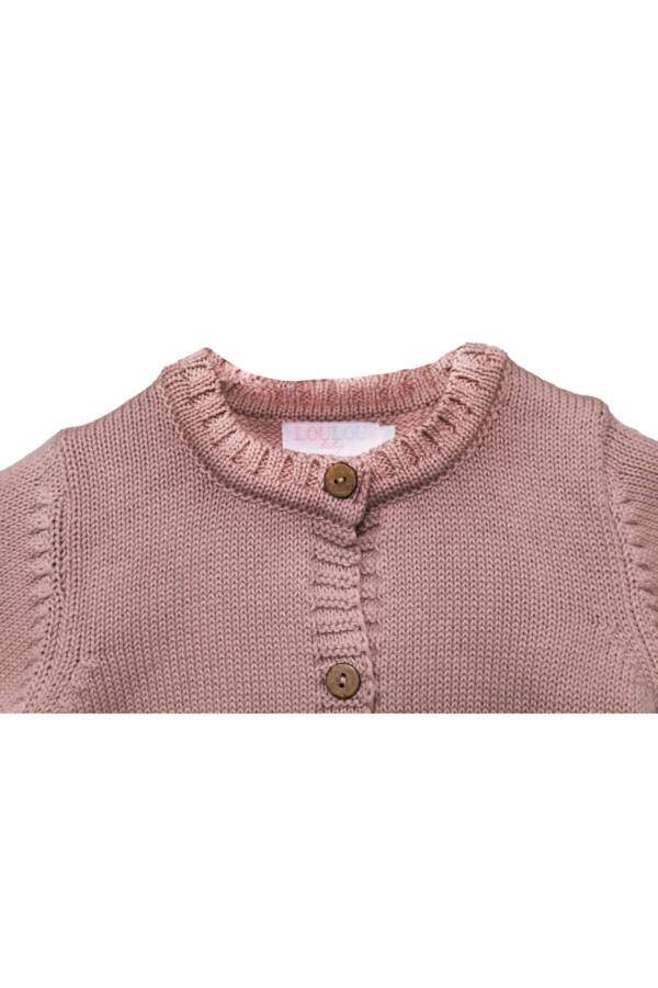 Unisex Bebek Kahverengi Mason Organik Hırka - 4