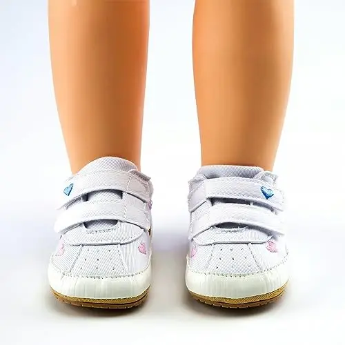 Unisex Baby Boys Girls High-Top Ankle Sneakers Soft Rubber Sole Infant Crib Shoes Toddler First Walkers - 3