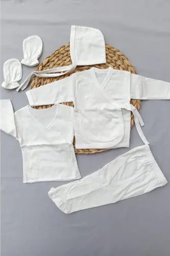 Unisex Bebek Krem Yeni Doğan Bebek Acil İhtiyac Seti-krem 