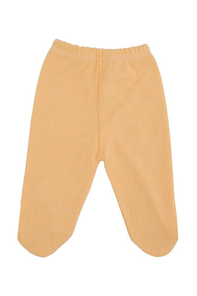 Unisex Bebek Raporlu Patikli Tek Alt Eşofman Altı-SARI - BEBELOP (1)