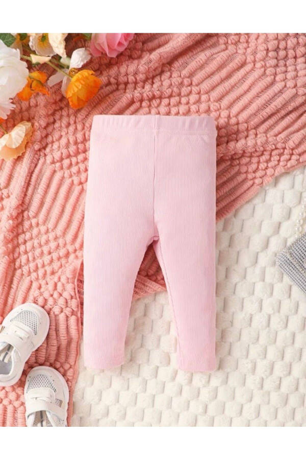 Unisex Bebek Ve Çocuk Kaşkorse Basic Tayt 3 Lü Set - ekrupembesiyah - 3