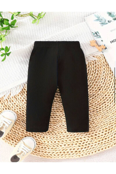 Unisex Bebek Ve Çocuk Kaşkorse Mevsimlik Siyah Tayt - EYMWES (1)