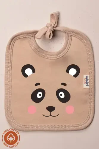 Unisex Bebek Yenidoğan Penye Organik Pamuklu Hayvan Figürlü 0-3 Ay Bebek Önlüğü 3'Lü Set - 2