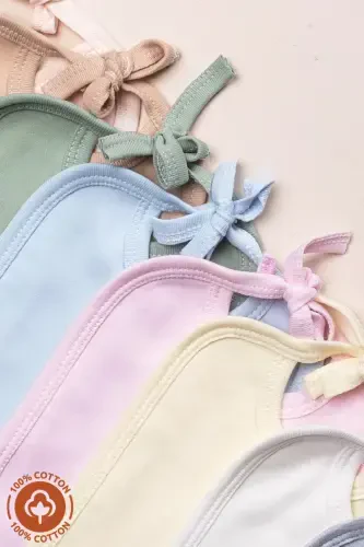 Unisex Bebek Yenidoğan Penye Organik Pamuklu Hayvan Figürlü 0-3 Ay Bebek Önlüğü 3'Lü Set - 5