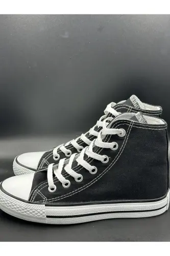 Unisex Beyaz Bilekli Uzun Boğazlı Spor Ayakkabı - Sneaker-siyah - OUTLET (1)