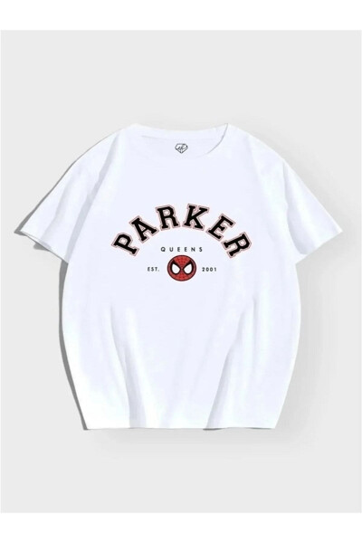 Unisex Beyaz Peter Parker Tişört Unisex Kırmızı Spiderman Bol Paça Eşofman Altı Takım - 5