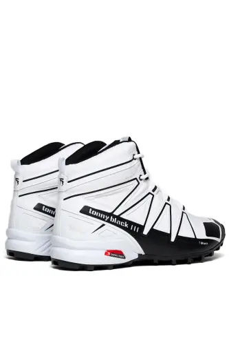 Unisex Beyaz Siyah Rahat Kalıp Trekking Bot - Beyaz Siyah - 4