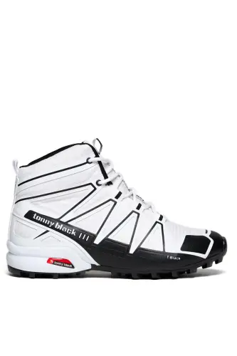 Unisex Beyaz Siyah Rahat Kalıp Trekking Bot-Beyaz Siyah - TONNY BLACK (1)
