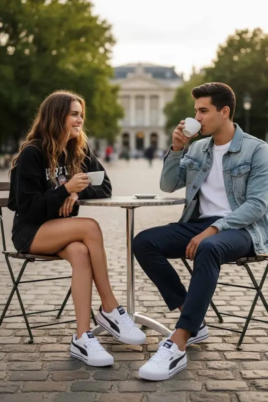 Unisex Beyaz Snekars B-1-Beyaz - 1