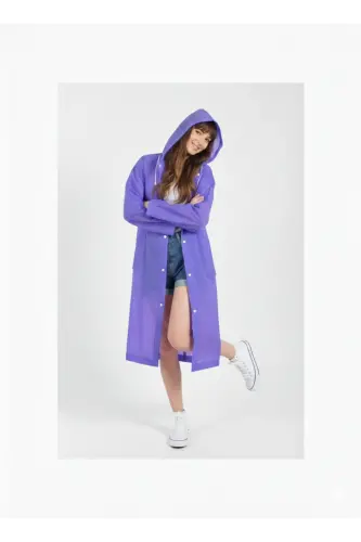 Unisex Binafsha Eva Mato Suv Shamol O'tkazmaydigan Yomg'ir Palto - Binafsha - İMEXTECH (1)