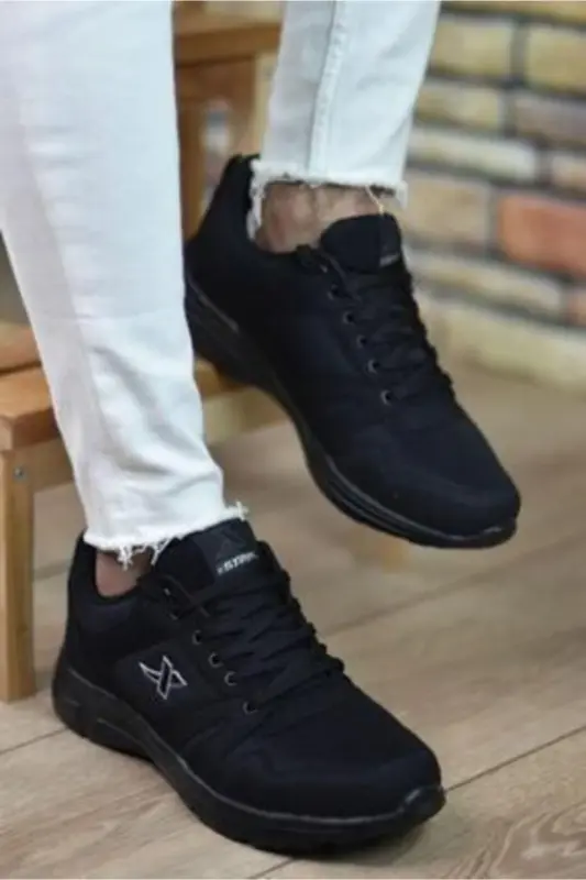 Unisex Black Casual Sneaker - black on black - XSTEP