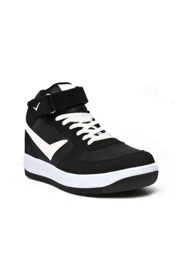 Unisex Black High-Top Velcro Non-Slip Shoes - 3