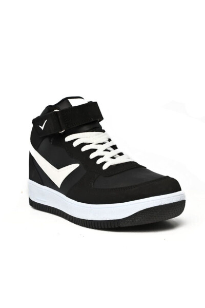 Unisex Black High-Top Velcro Non-Slip Shoes - 2