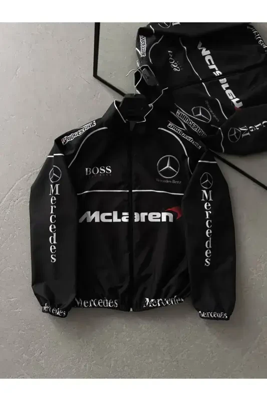 Unisex Black Mc. Digital Design Printed Zippered Raincoat & Windbreaker-Blacks - 1