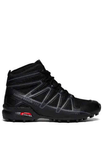Unisex Black Relaxed Fit Trekking Boot-Black - TONNY BLACK (1)