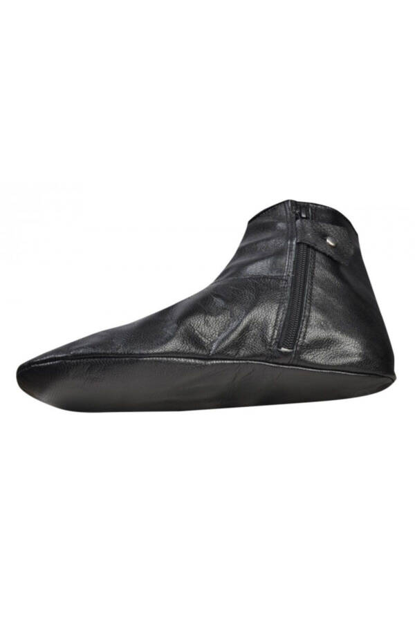 Unisex Black Thermal Leather Boots - 2