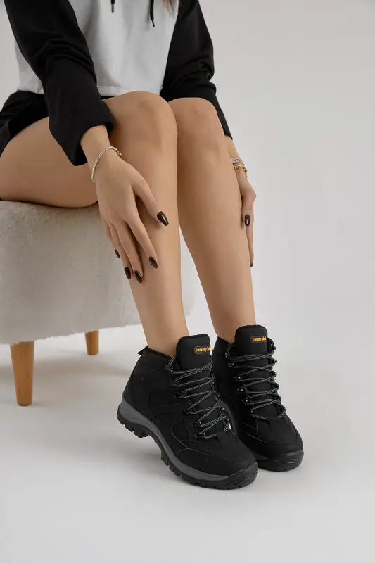 Unisex Black Trekking Boots V2rts - 3