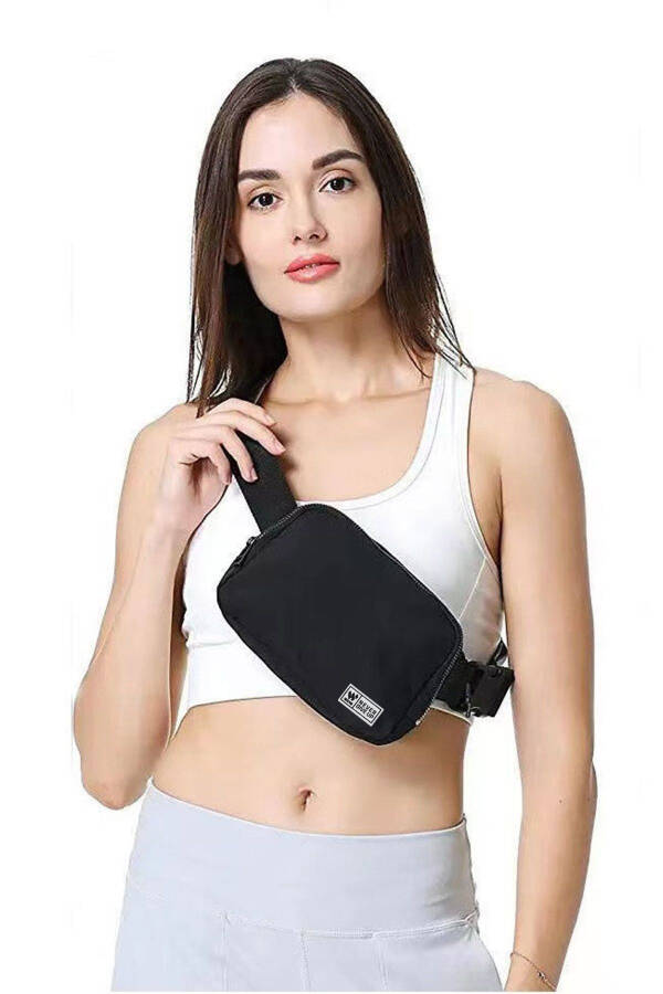 Unisex Black Waist and Shoulder Bag - 33