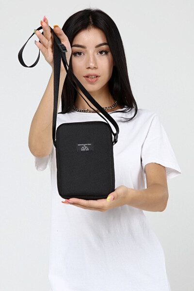 Unisex Black Waist, Phone and Shoulder Bag - 31