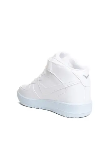 Unisex bo‘g‘izli cirtli basket sport poyabzali - Bo‘g‘izli tekis oq 50 - 3