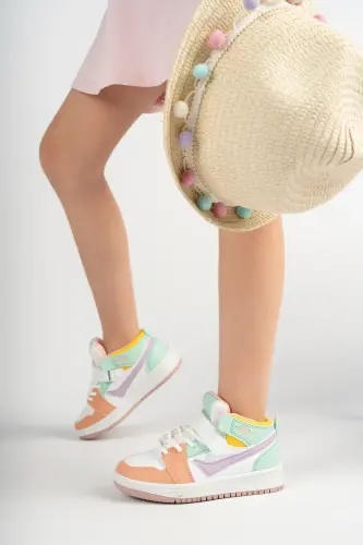 Unisex Boʻgʻizli Jirtli Basket Sport Oyoq Kiyimi - oq yashil - LAMBIRLENT (1)