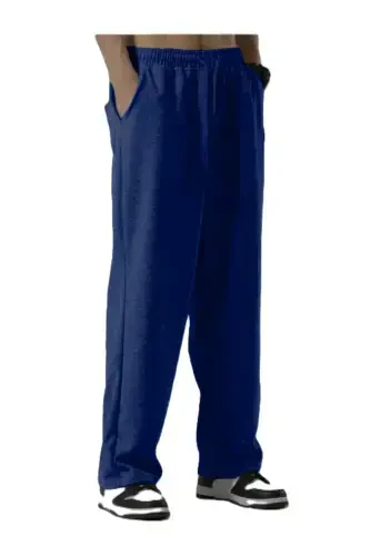 Unisex Baggy Kesim Düz Paça Eşofman Altı 4 Lü Paket-Siyah - FİTGO (1)