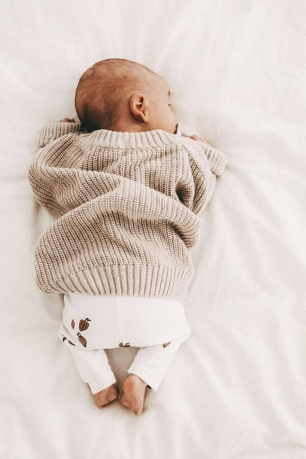 Unisex Bola-bolalar uchun Dumaloq Yaka Triko Ko'ylagi 6 Oy-5 Yosh - 22