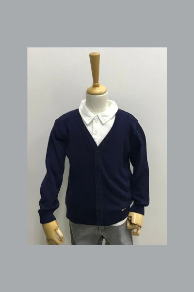 UNISEX BOLALAR UCHUN V-BO'YINLI TRIKO MAKTAB KARTASI - Modazone