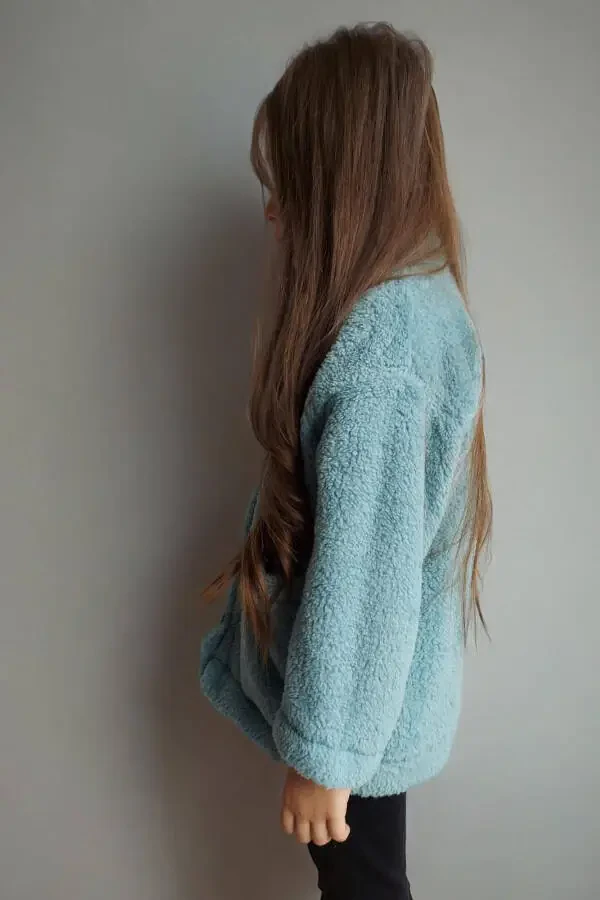 Unisex Bolalar uchun Yashil Plush Ko'ylagi, O'lcham Jadvaliga Muvofiq Sotib Olishingiz Mumkin - 3