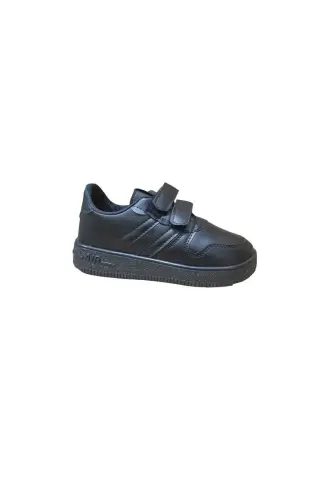 Unisex Bolalar Yopishqoqli Qulay Kundalik Sneaker QORA Sport Oyoq Kiyimi - QORA QORA - 4