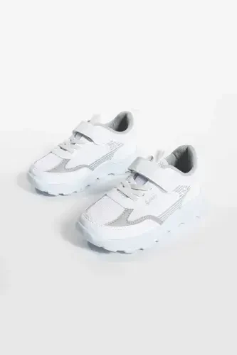 Unisex bolalar yopishtiruvchi rezinali qulay kundalik krossovkasi anorak sport poyabzali yengil poli taglik-OQ - 4