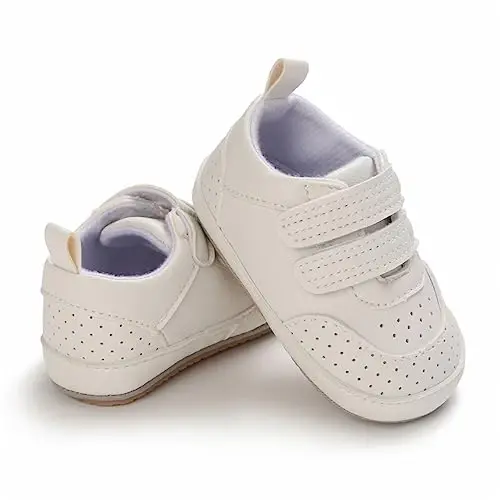 Unisex Chaqaloq Bolalar Qizlar Yuqori Top O'tkir Oyoq Bilagi Krossovkalari Yumshoq Kauchuk Taglik Go'dak Beshik Poyafzallari Kichkintoy Birinchi Yuruvchilar - 6