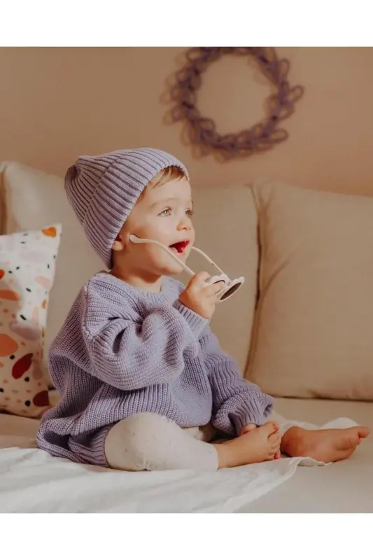 Unisex chaqaloq, bolalar velosiped yoqasi kattalashtirilgan triko ko'ylagi 6 oy - 5 yosh - 3