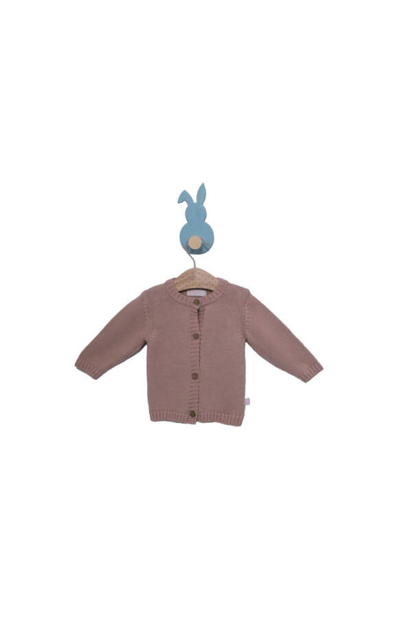 Unisex chaqaloq jigarrang Mason Organic kardigani - 1