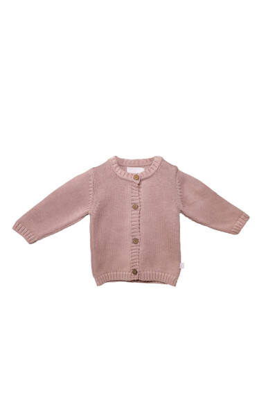 Unisex chaqaloq jigarrang Mason Organic kardigani - LOULOUBABY (1)