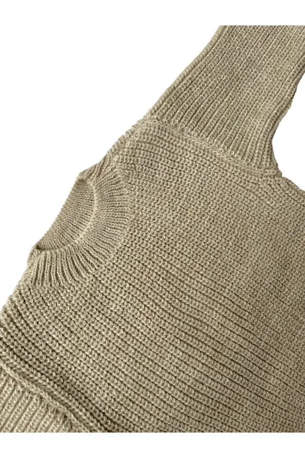 Unisex chaqaloq va bolalar uchun trikotaj sviter, elastik, Selanik velosiped yoqasi, 1-5 yosh - 2