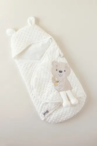 Unisex chaqaloqlar uchun oq yoqimli Topitos naqshli velboa kundagi 