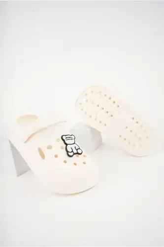 Unisex Child Figured Sticker Sandal-Slipper-CREAM - 3
