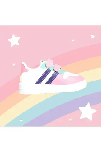 Unisex Children's Velcro Comfortable Daily Sneaker Sports Shoes GAK-Child-Purple - 4