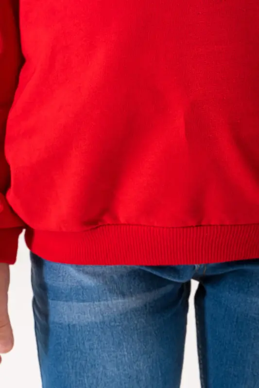 Unisex Çocuk Ay Yıldızlı Basic Sweat 2-7 Yaş-2 - 4